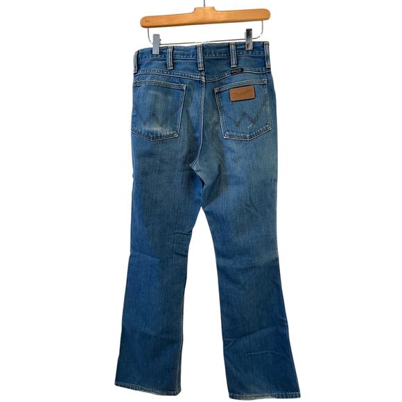 Vintage Wrangler Big W Boot cut Denim Jeans Light Vintage Wash - Picture 1 of 8